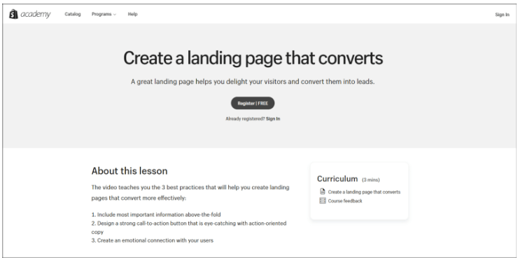 Lead Generation Page