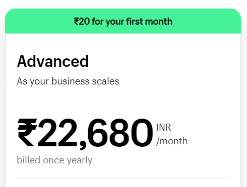 Shopify Advanced Plan